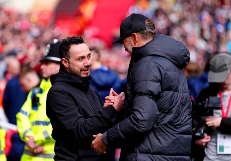 Brighton manager Roberto De Zerbi