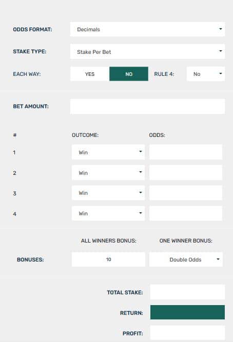 odds calulcator lucky 15 betting