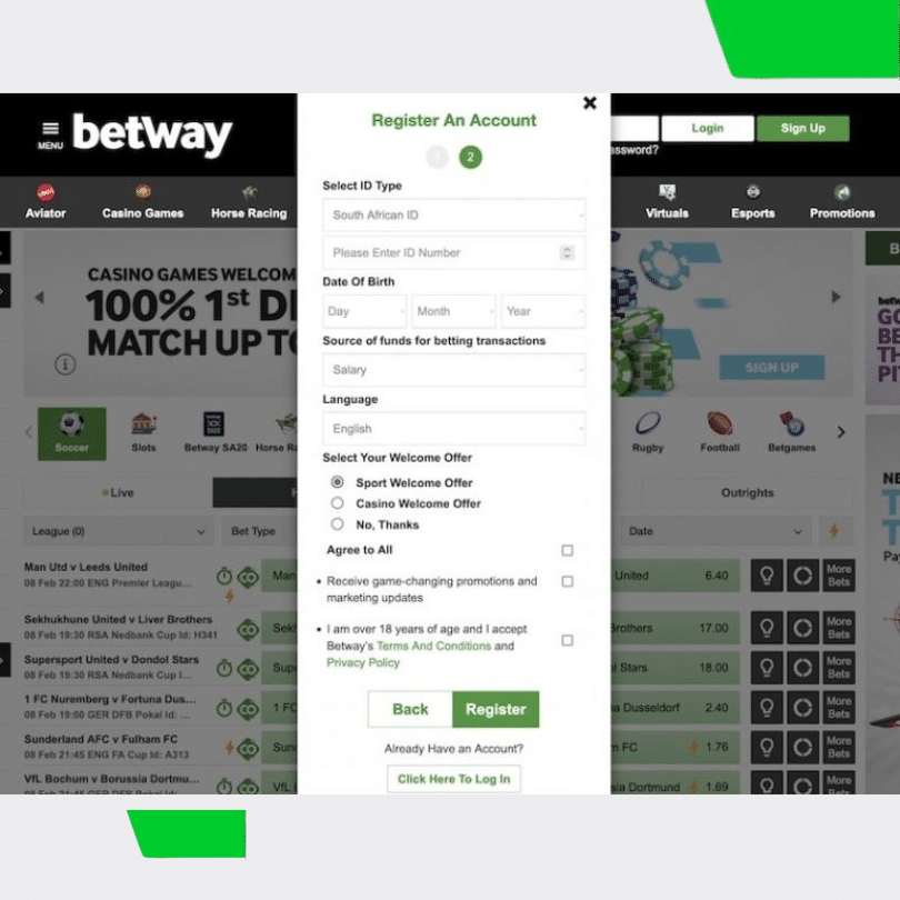 Betway register