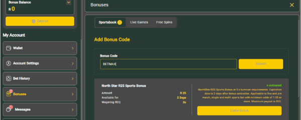 Gbets registration page with bonus code