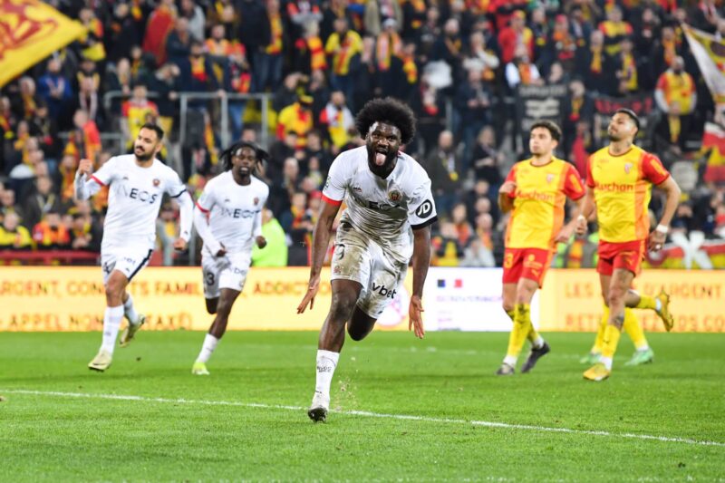 Nice's Terem Moffi celebrating