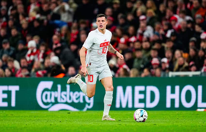 Granit Xhaka is captain of the Switzerland Euro 2024 squad 