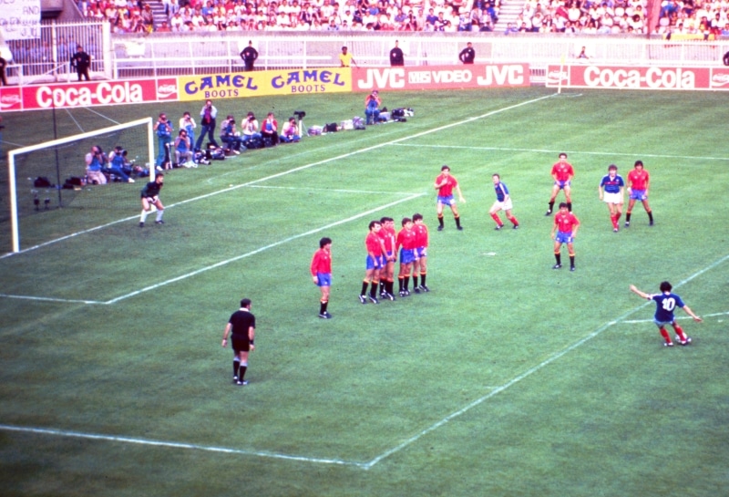 Platini scores in Euro 1984