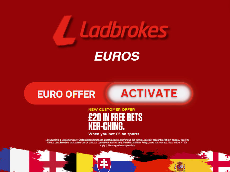 Ladbrokes Euro 2024 Offers | Exclusive Free Bets & Bonuses
