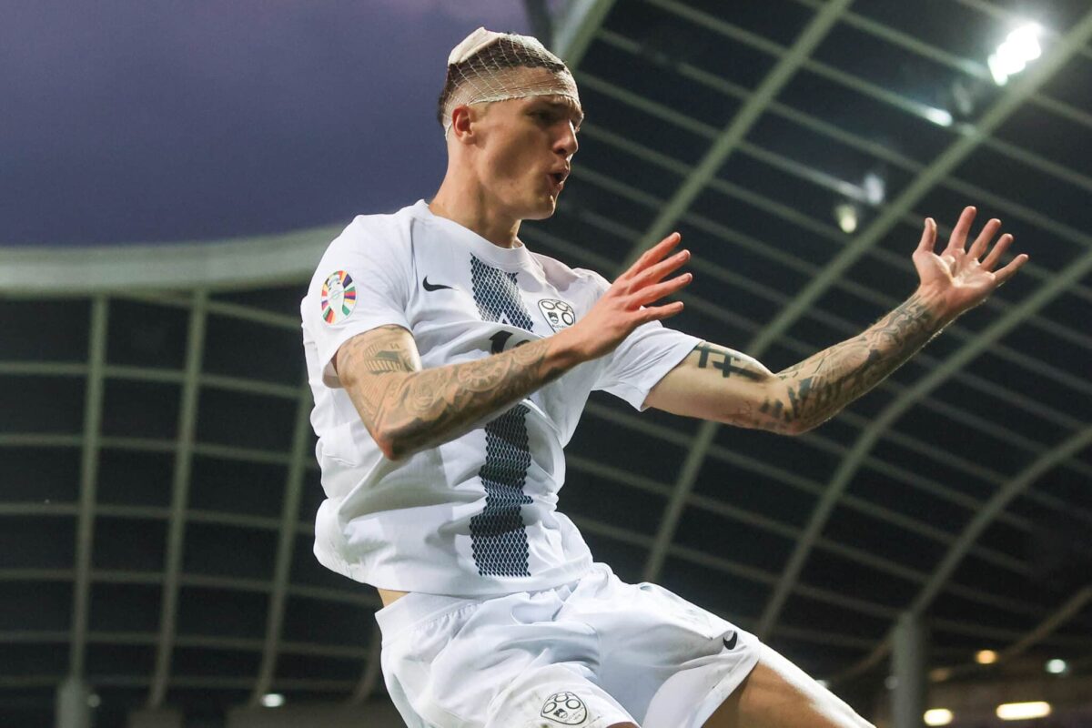 Slovenian striker Benjamin Sesko