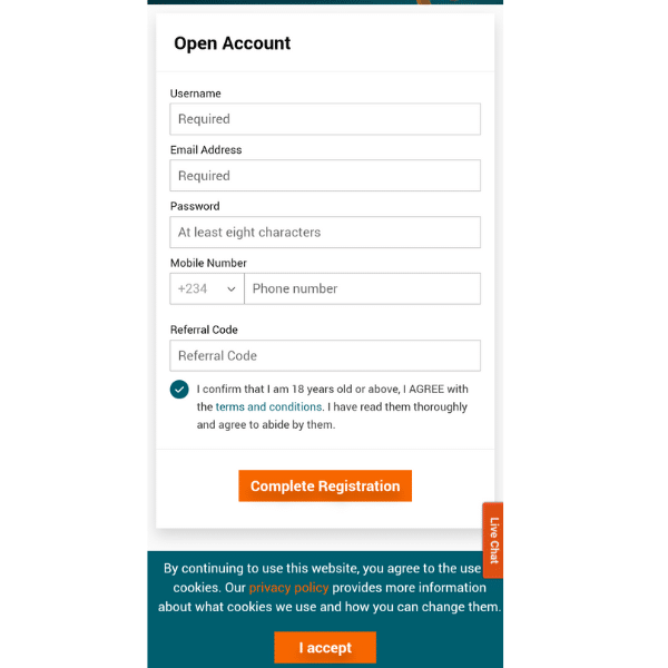 Register with BetBonanza bonus code