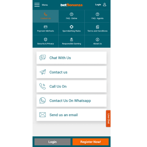 BetBonanza bonus code custoemr service