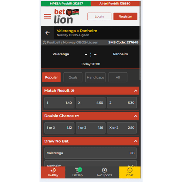 Betlion app: payment options
