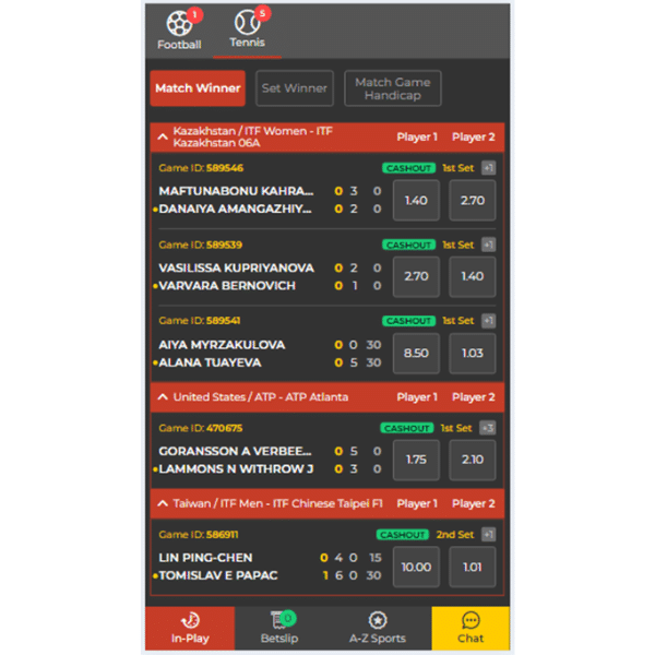 Betlion app: live betting