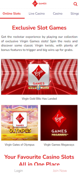 Virgin games slots