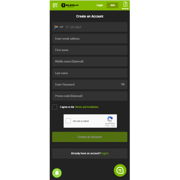 Playabets app register