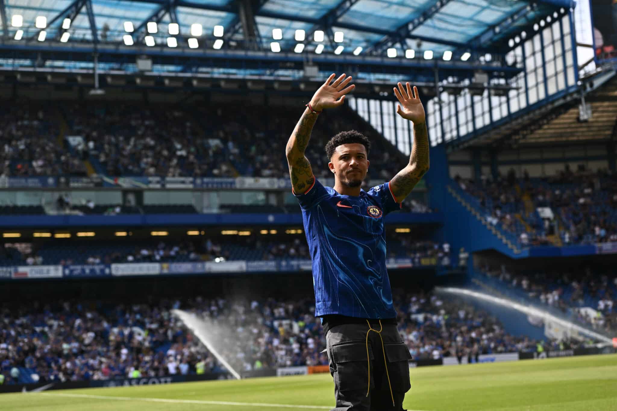 Jadon Sancho Chelsea debut: The winger has already been unveiled at Stamford Bridge