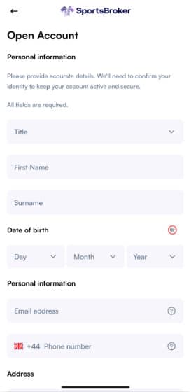 Sportsbroker sign up 