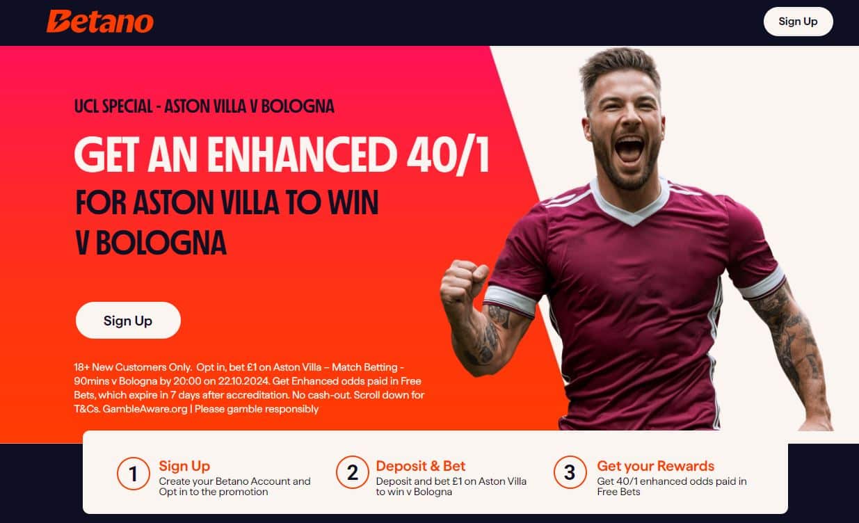 betano aston villa vs bologna