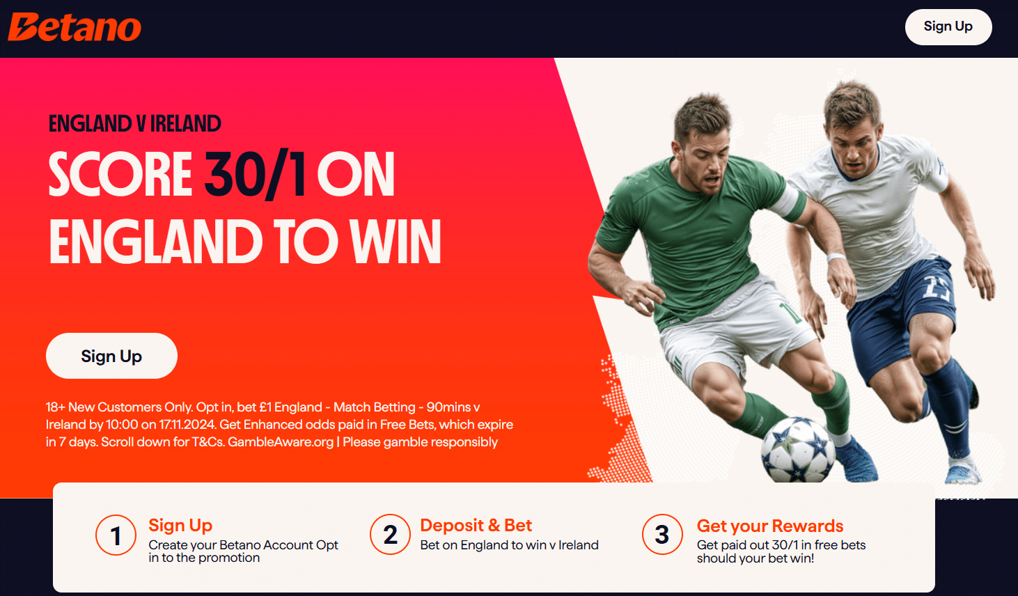 betano england vs ireland betting offer