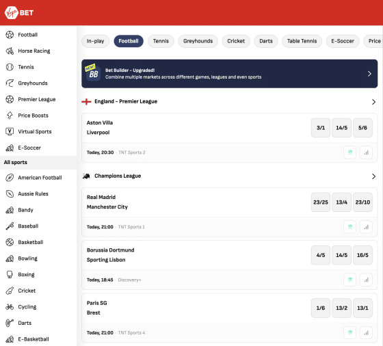 Virgin bet sports