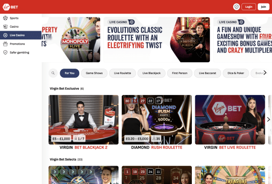 Virign bet casino