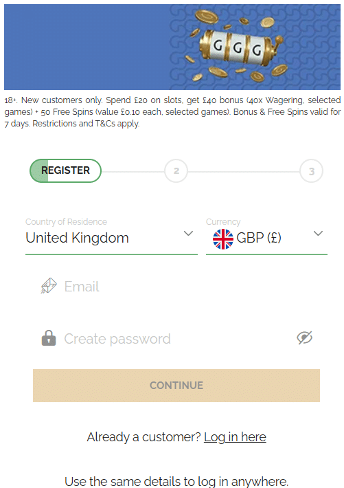 how to sign up with gala casino and claim the bonus