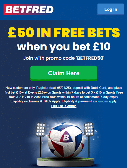 betfred sign up offer & promo code