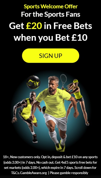Parimatch sports welcome offer: Bet &pound;10, get &pound;20 in free bets on sports, new uk customers