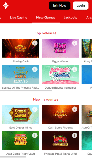 Exploring Virgin Games Casino with a variety of exciting casino games available