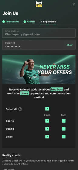 bet365 live casino bonus code registration