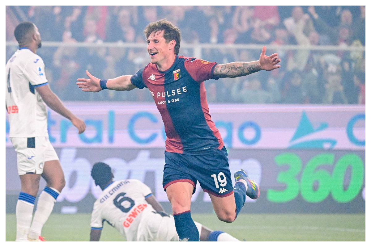 Andrea Pinamonti celebrating || Credit - Imago