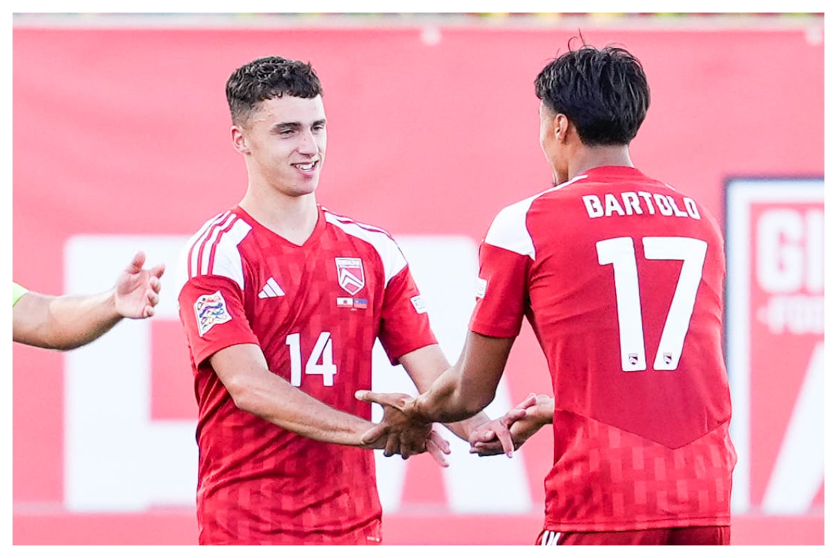 James Scanlon celebrating his goal for Gibraltar || Credit - Imago