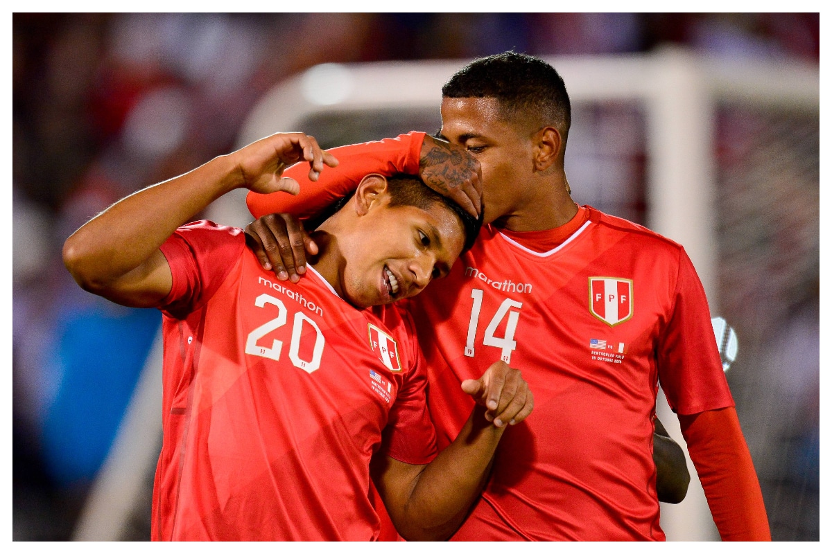Andy Polo celebrating for Peru || Credit - Imago