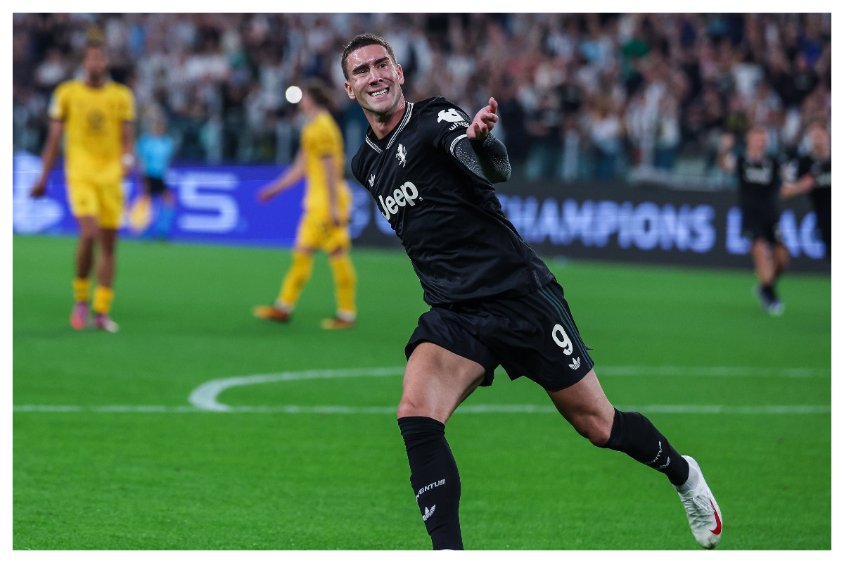 Dusan Vlahovic celebrating || Imago