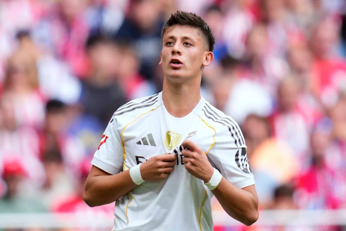 Real Madrid midfielder Arda Guler pictured