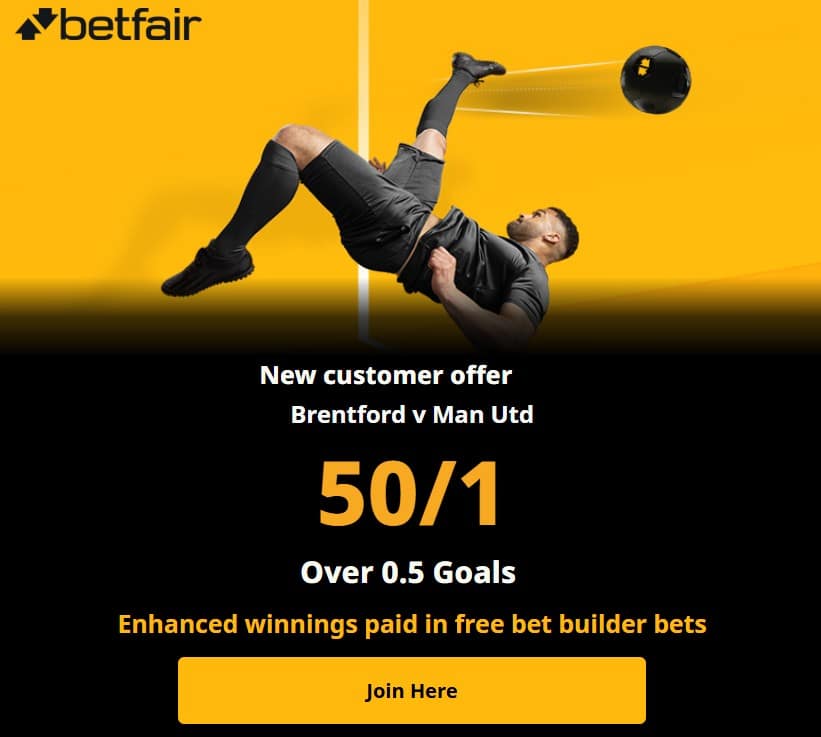 betfair brentford vs man utd offer