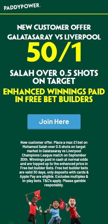 paddy power galatasaray vs liverpool offer