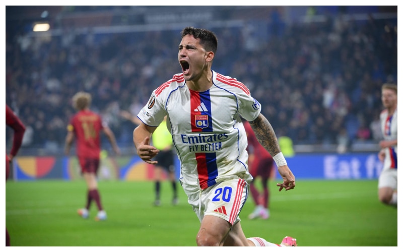 Martin Satriano celebrating his goal || CreditIMAGO / PRESSE SPORTS