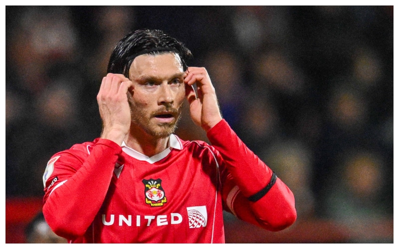 Kieffer Moore in action for Wrexham || CreditIMAGO / Focus Images