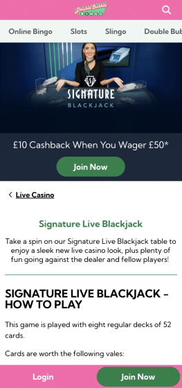 Double bubble bingo promo code: Live casino