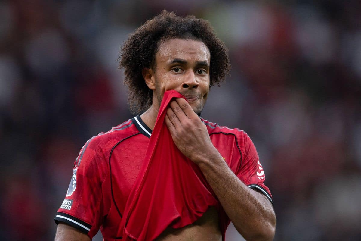 Manchester United forward Joshua Zirkzee pictured.