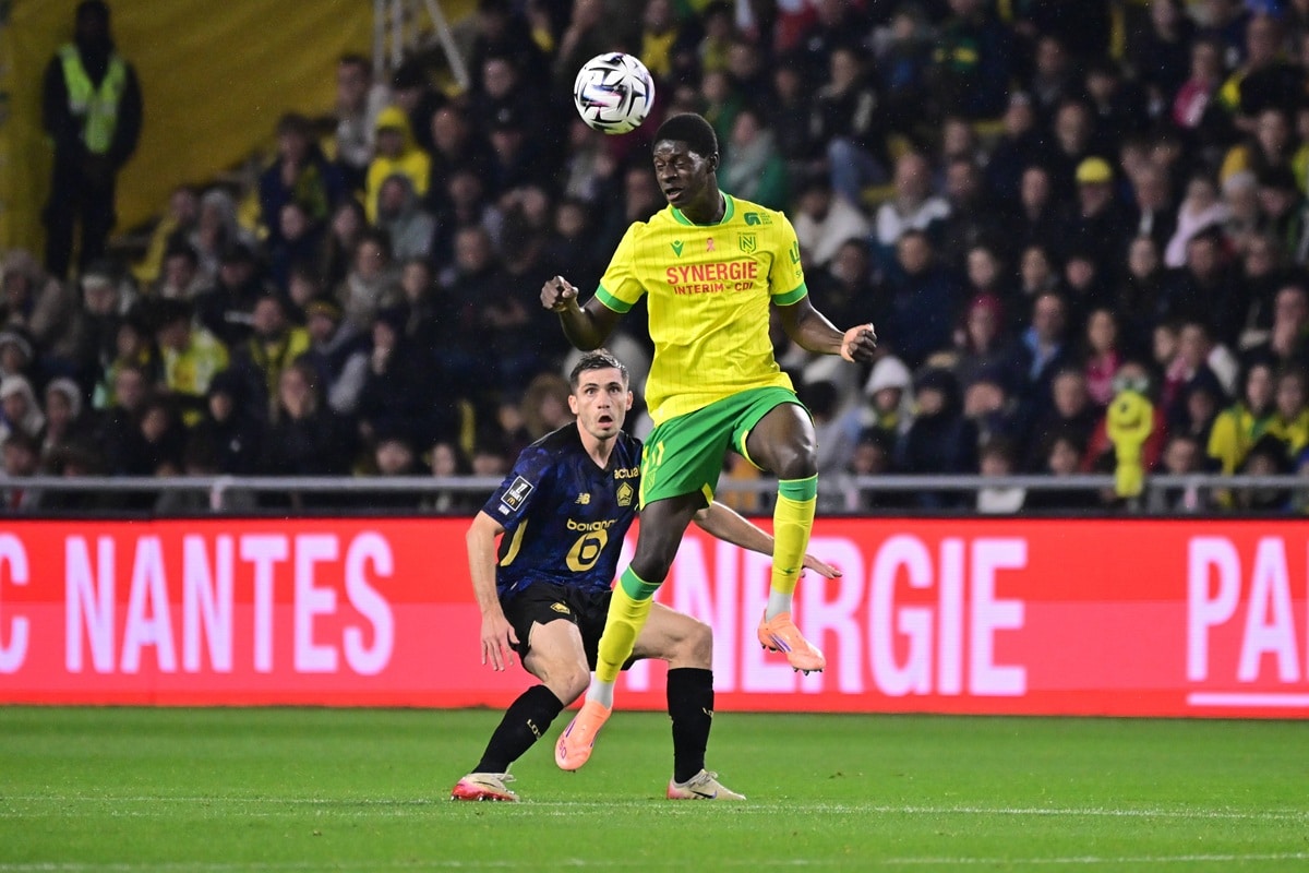 Bahereba Guirassy in action for Nantes against Lille on October 19, 2025 - Photo by Imago, Propaganda Photo