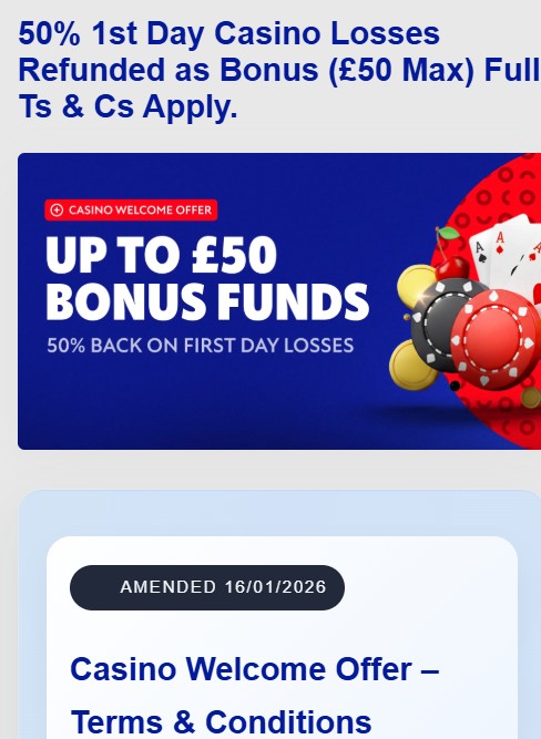 Bettom welcome offer