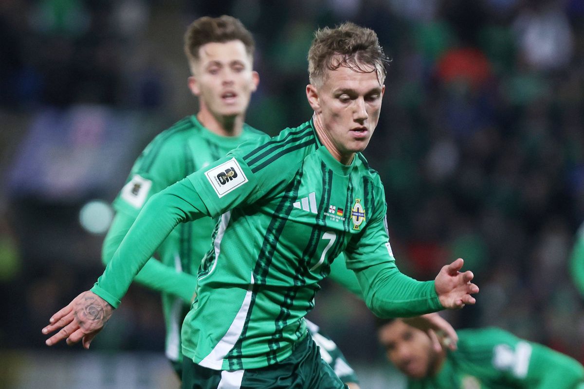 Ethan Galbraith pictured in action for Northern Ireland. 