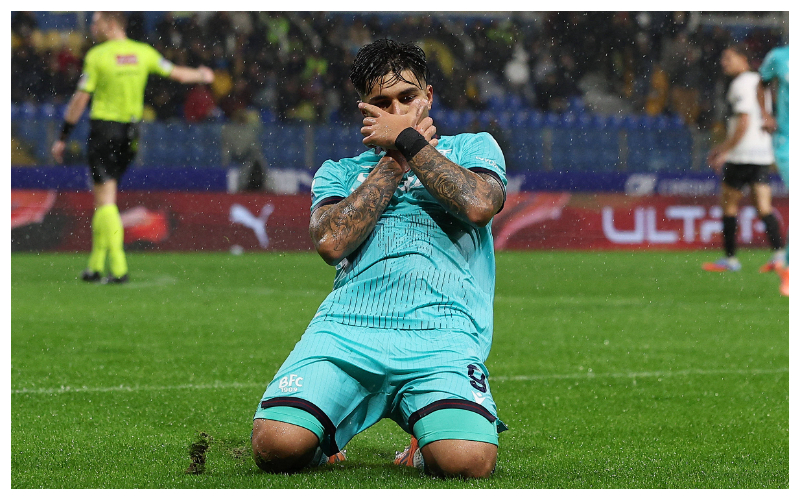 Santiago Castro scores for Bologna || Credit - IMAGO / Gribaudi/ImagePhoto