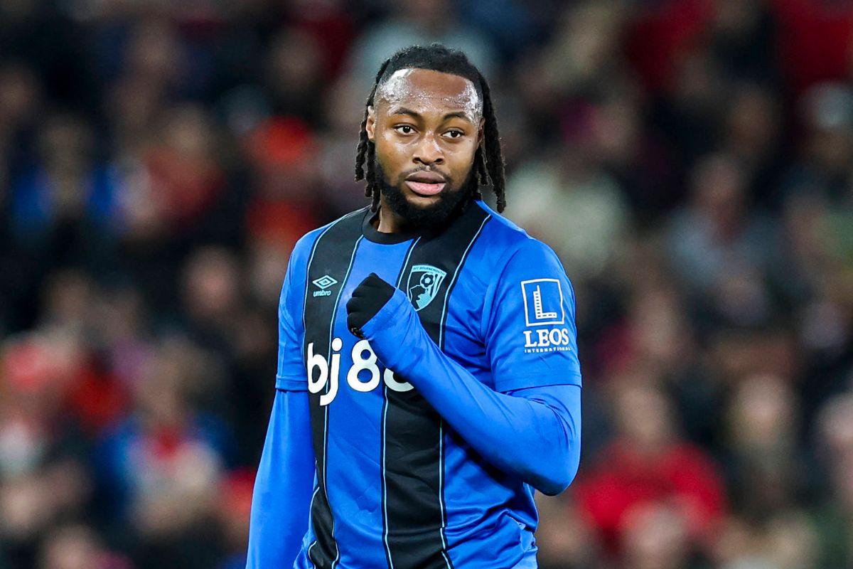 Antoine Semenyo pictured in action for Bournemouth