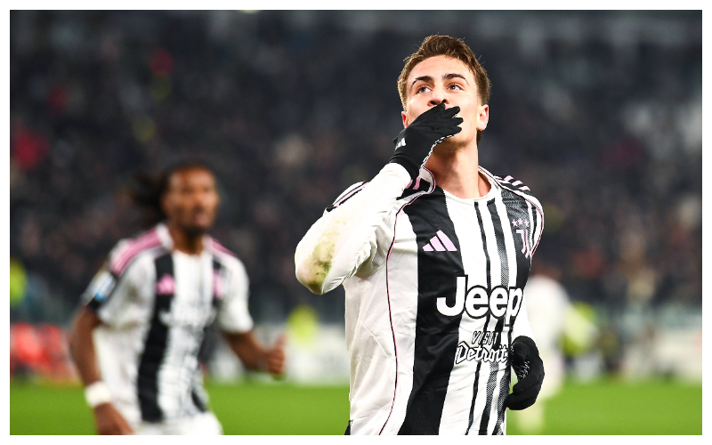 Kenan Yıldız celebrating his goal || Credit - IMAGO / Nicolo Campo