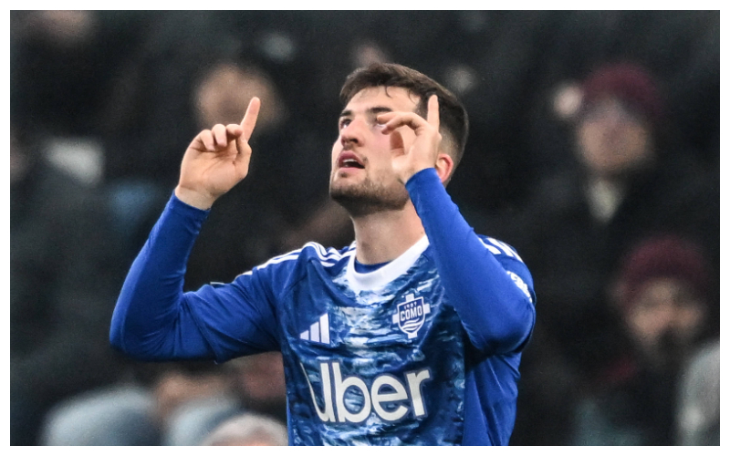 Martin Baturina celebrating his goal || Credit - IMAGO / IPA Sport