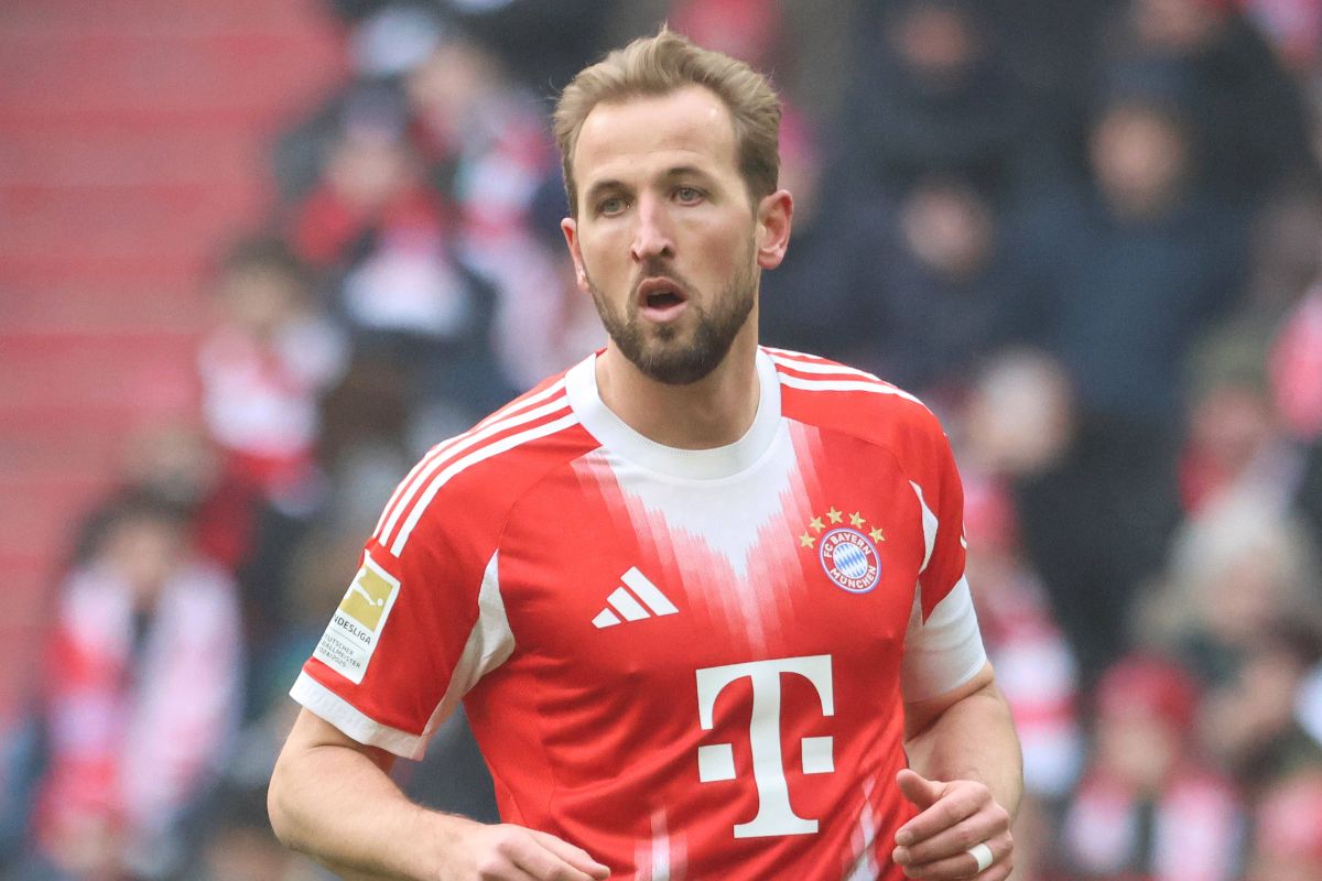 Harry Kane in action for Bayern Munich.