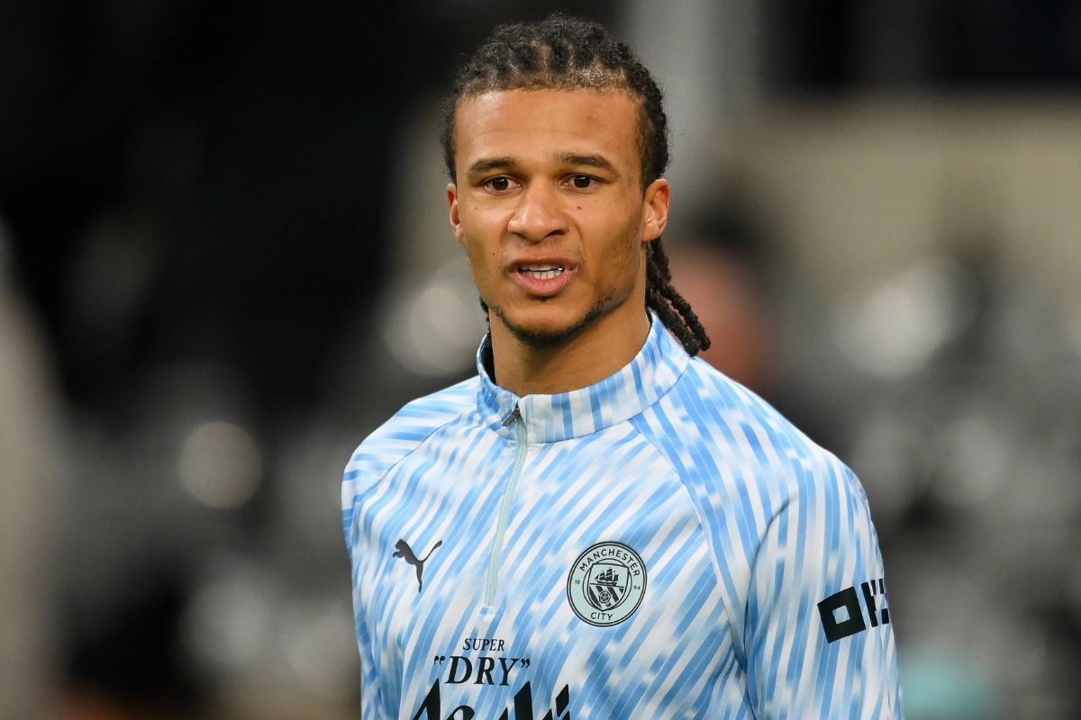 Nathan Ake pictured in action for Manchester City