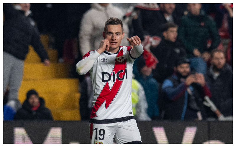 Jorge de Frutos in action for Rayo Vallecano || Credit - IMAGO / ZUMA Press Wire