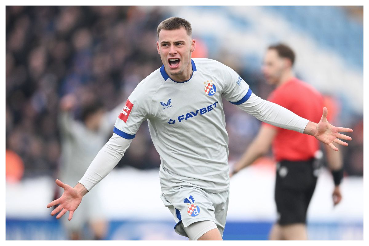 Miha Zajc celebrating his goal || Credit - IMAGO / Pixsell