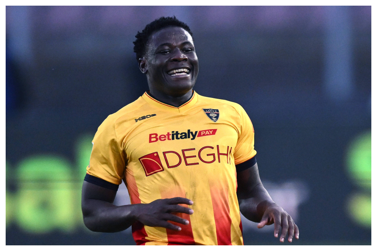 Lameck Banda in action for Lecce || Credit - IMAGO / Gribaudi/ImagePhoto