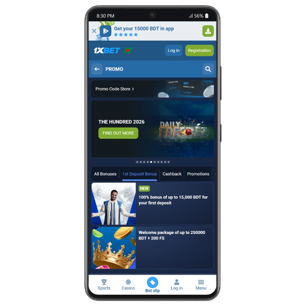 An image showing all the latest 1xBet promotions including welcome offer